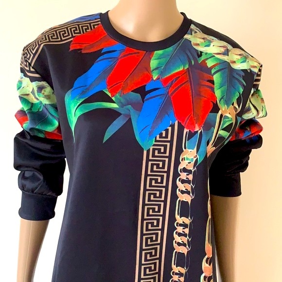 AIDEAONE | Retro print sweater - Picture 4 of 11